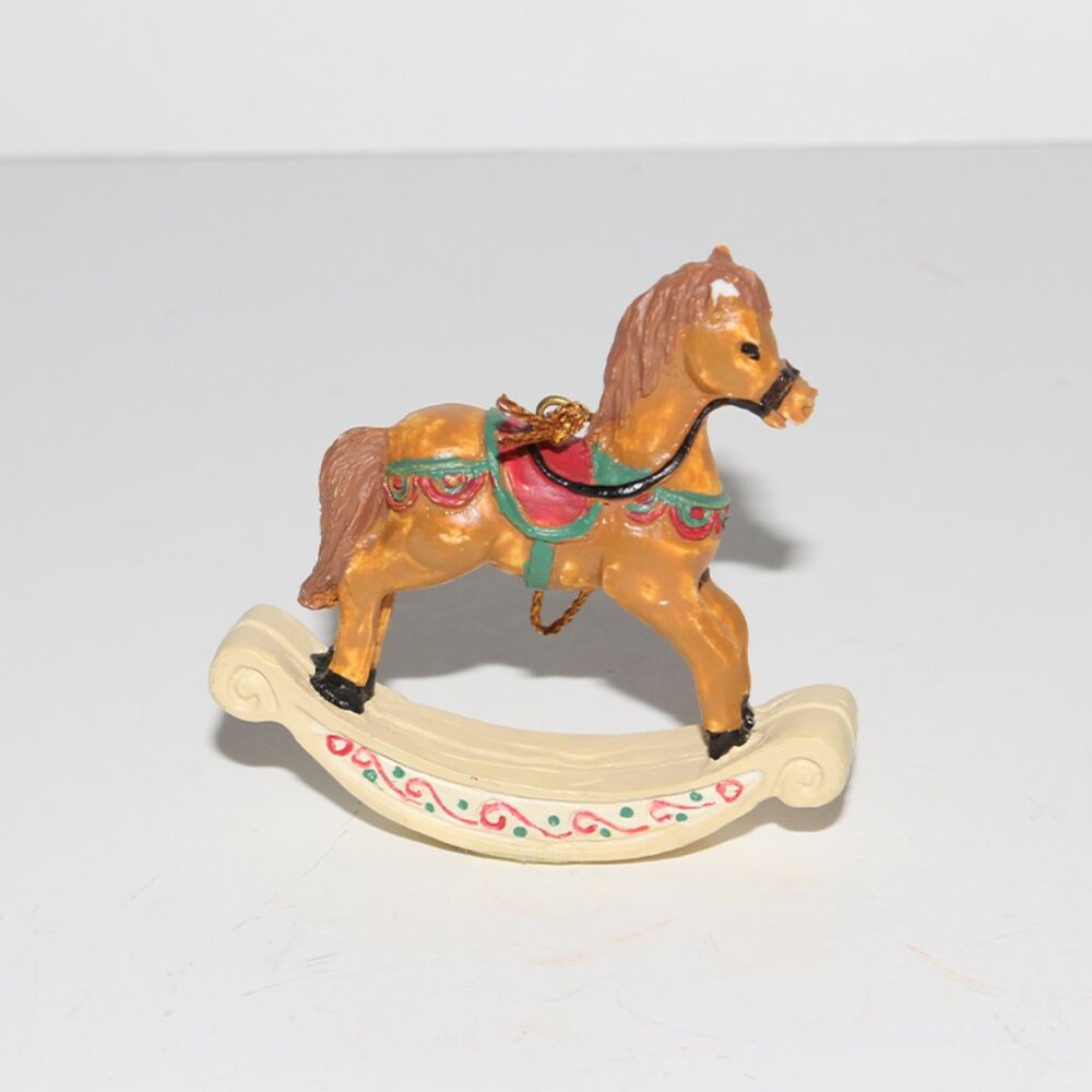 Vintage 2-Inch Papel Freelance Rocking Horse Christmas Ornament